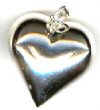 1 35x33mm Silver Plated Puffy Heart Pendant